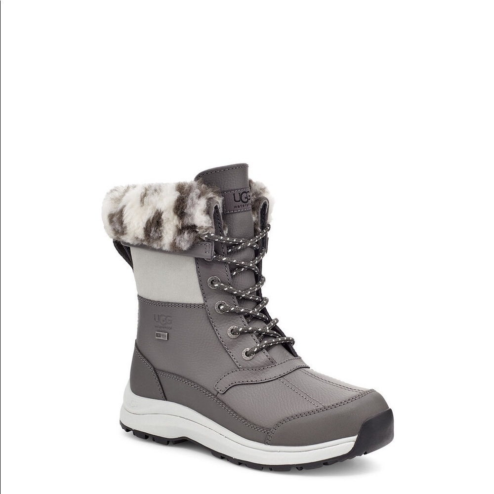 UGG | Zaylee Leopard Snow Boots In Charcoal Grey Size 6 NEW In Box